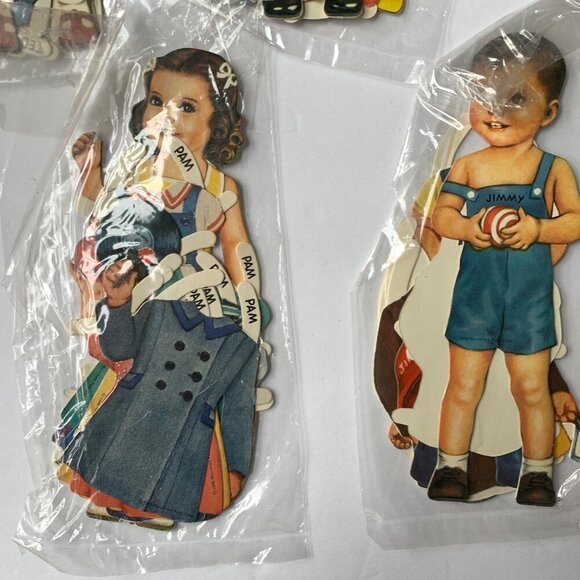 Merrimack 1986 Paper Dolls Set of 5 Plus Extras - Picture 7 of 7